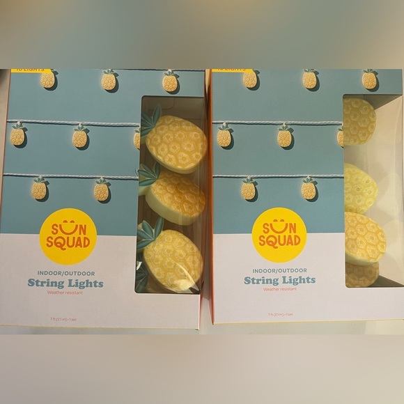 NWT 2 sets pineapple indoor outdoor string lights - Picture 3 of 5